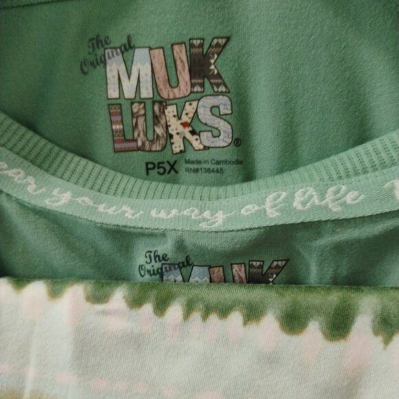 Muk Luks Cloud Knit 3 Piece PJ Loungewear Set-NWT-5X Petite length - Picture 5 of 7